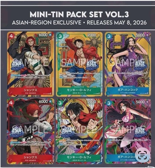 ワンピースカードMini-tin Pack Set vol.3
(ランダムtin缶)(6月上旬〜7月中旬頃発送予定)